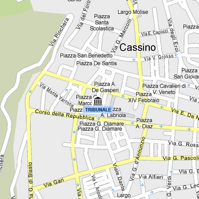 Mappa cartografica di Cassino